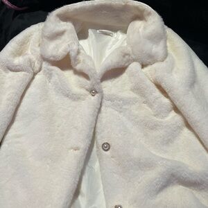 Cream Faux Fur Coat